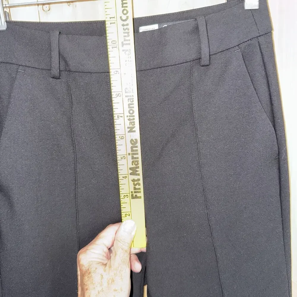 J.Crew Black Carreman Designed In France Wide Leg Pleated Trouser Pants Sz 2
